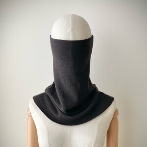 joodito 100% merino wool sweater snood scarf neck warmer cowl collar dark brown